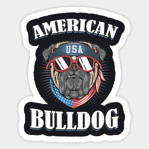 American Bulldog Dog Owner Gifts Sticker by Foxxy Merch